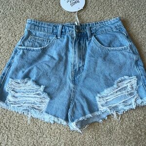 Denim Distressed Women Shorts
